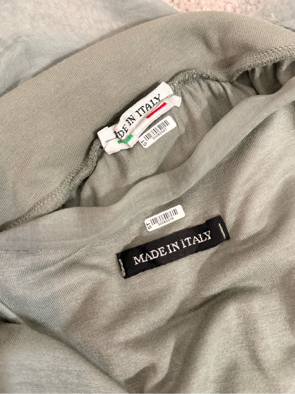 Made in Italy Silk Light Sage Tiered Maxi Skirt & Blouse Women's - Small/Medium - Picture 6 of 7